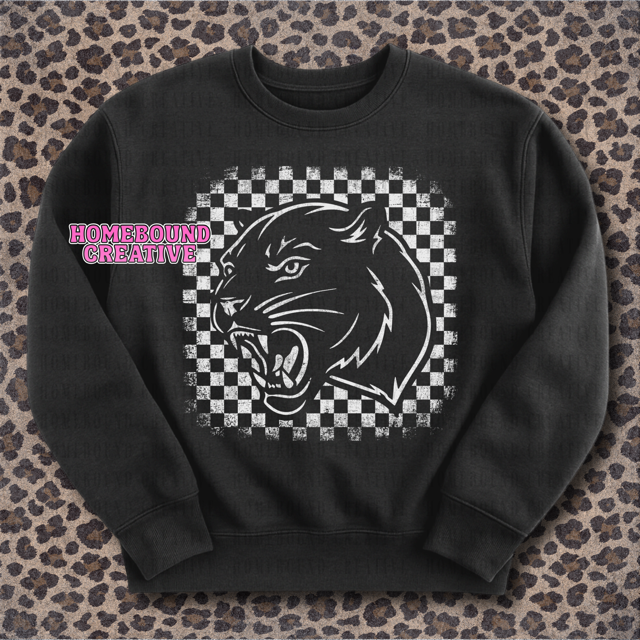 Grungy Panthers White PNG