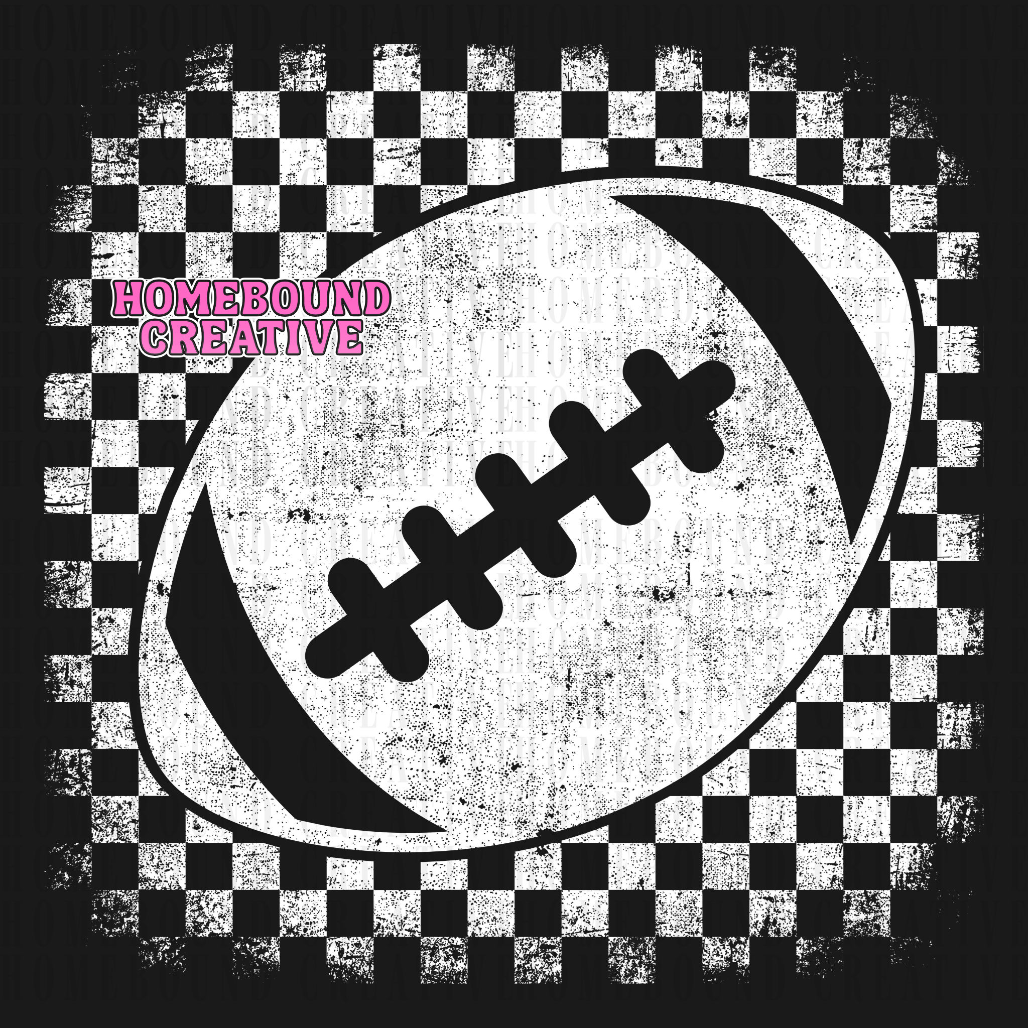 Grunge Football Checkered PNG