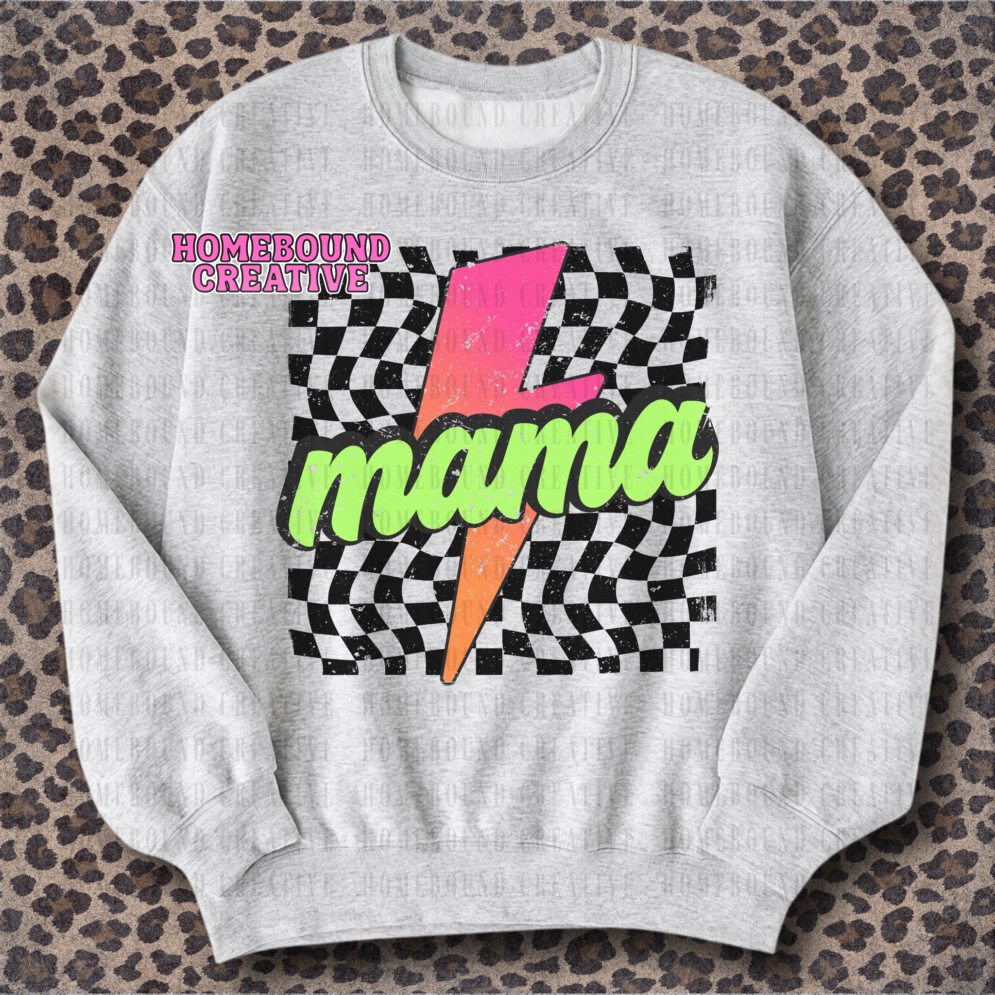 Lime Gradient Lightning Mama PNG