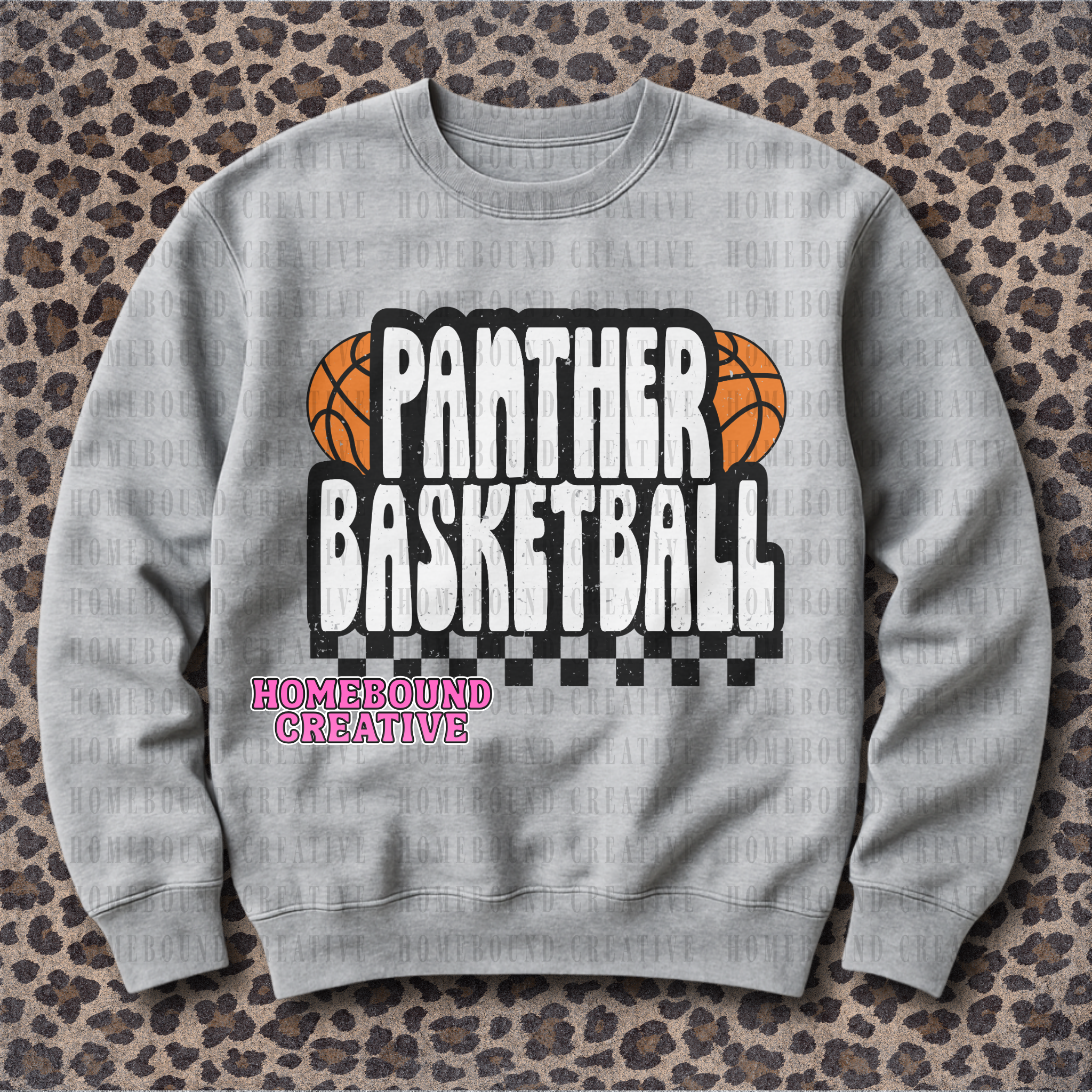 Checkerd Panthers Basketball PNG