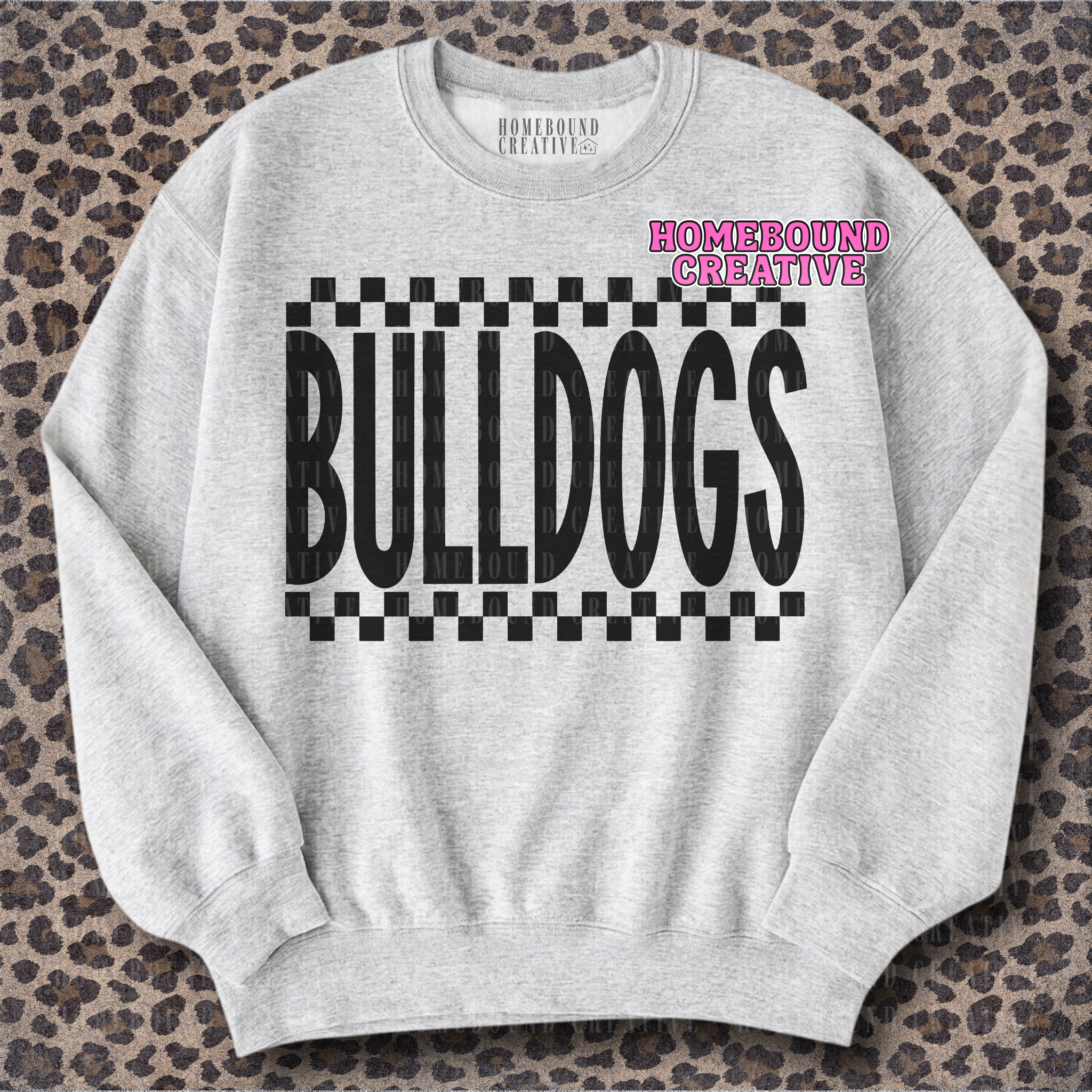 Playful Checkered Bulldogs SVG + PNG