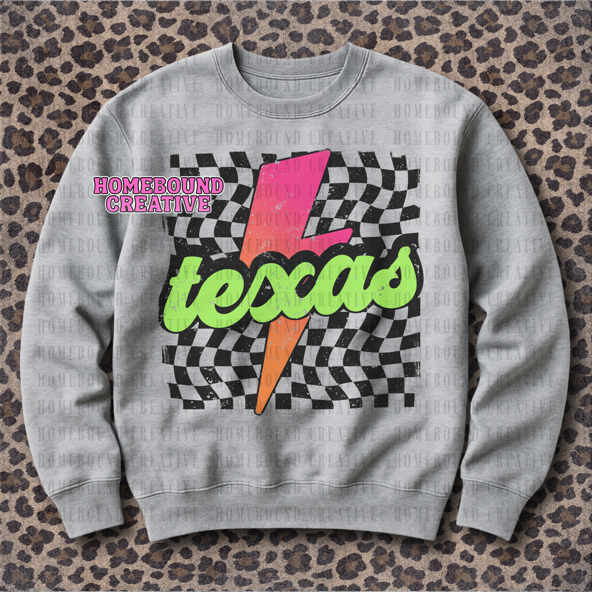 Lightning Texas Checkered PNG