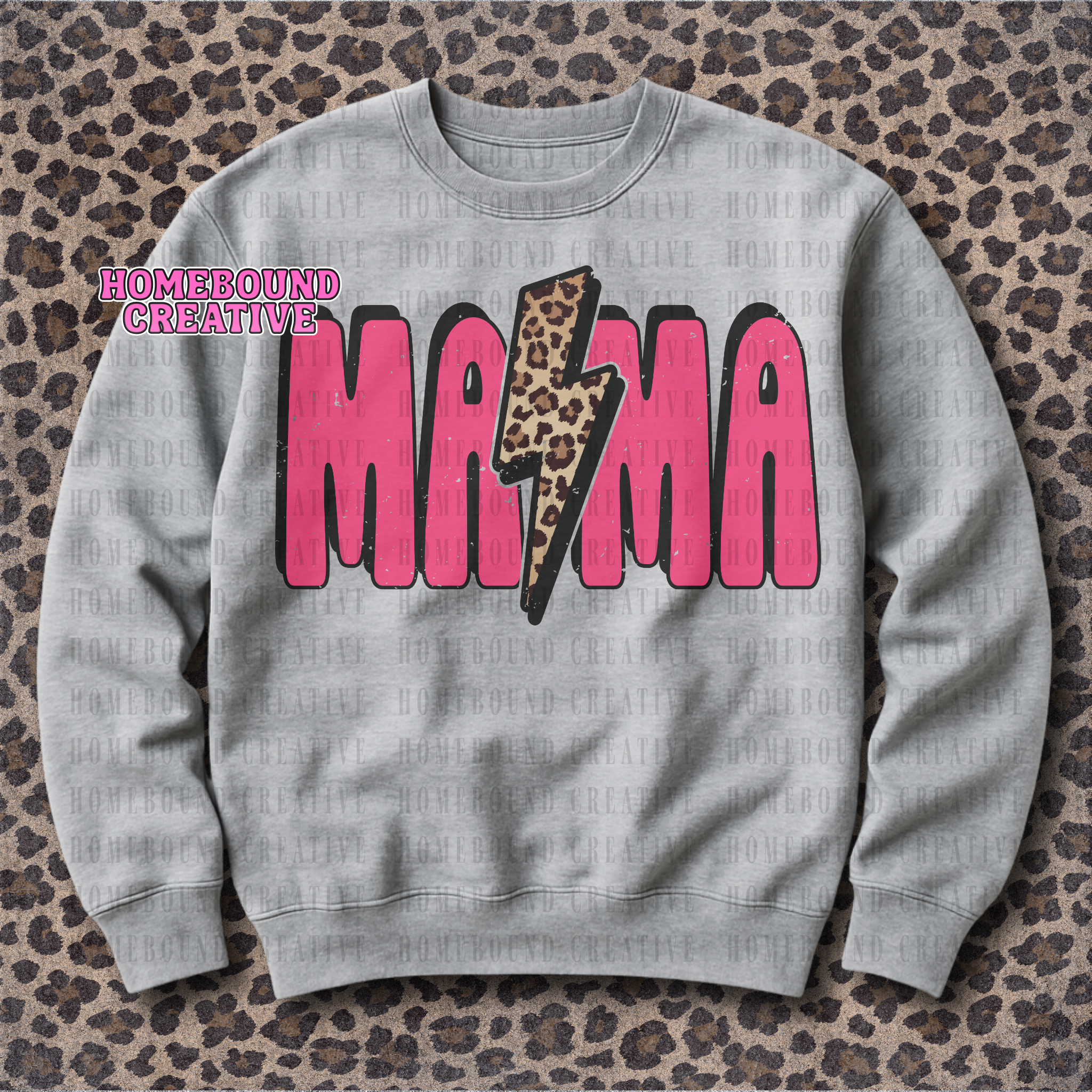 Pink Mama Leopard Lightning PNG