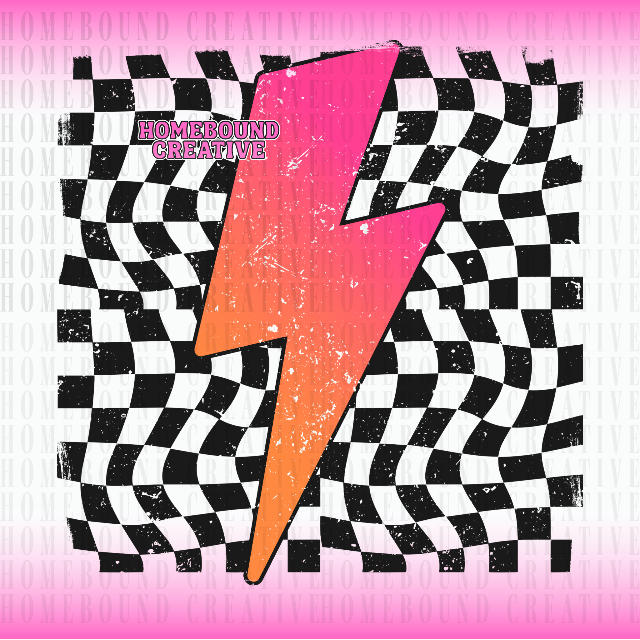 Neon Gradient Lightning PNG