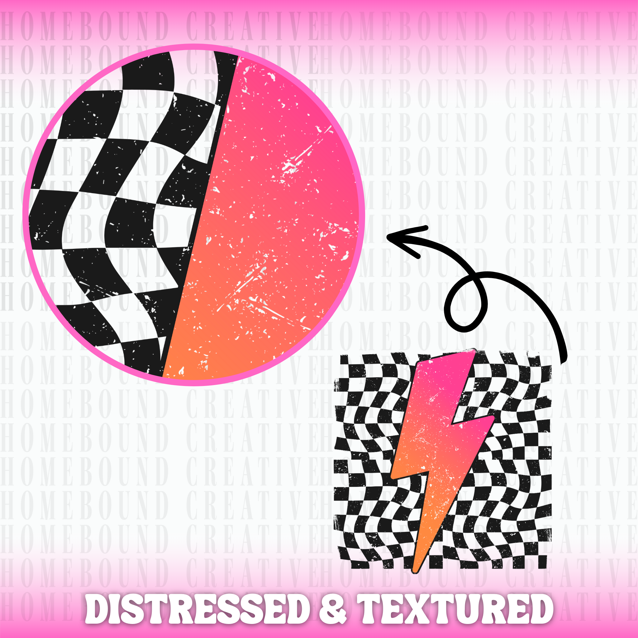 Neon Gradient Lightning PNG