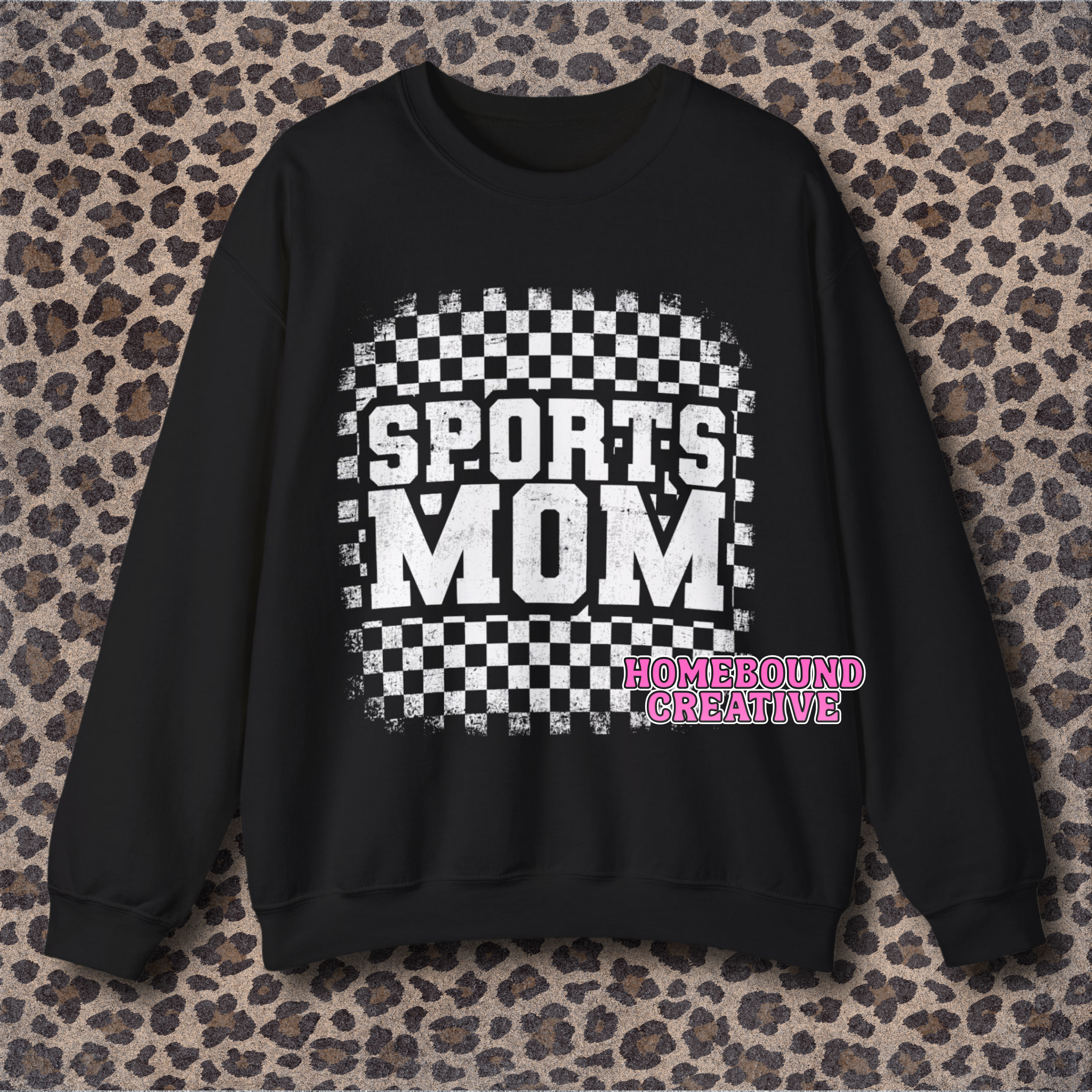 Checkered Sports Mom PNG