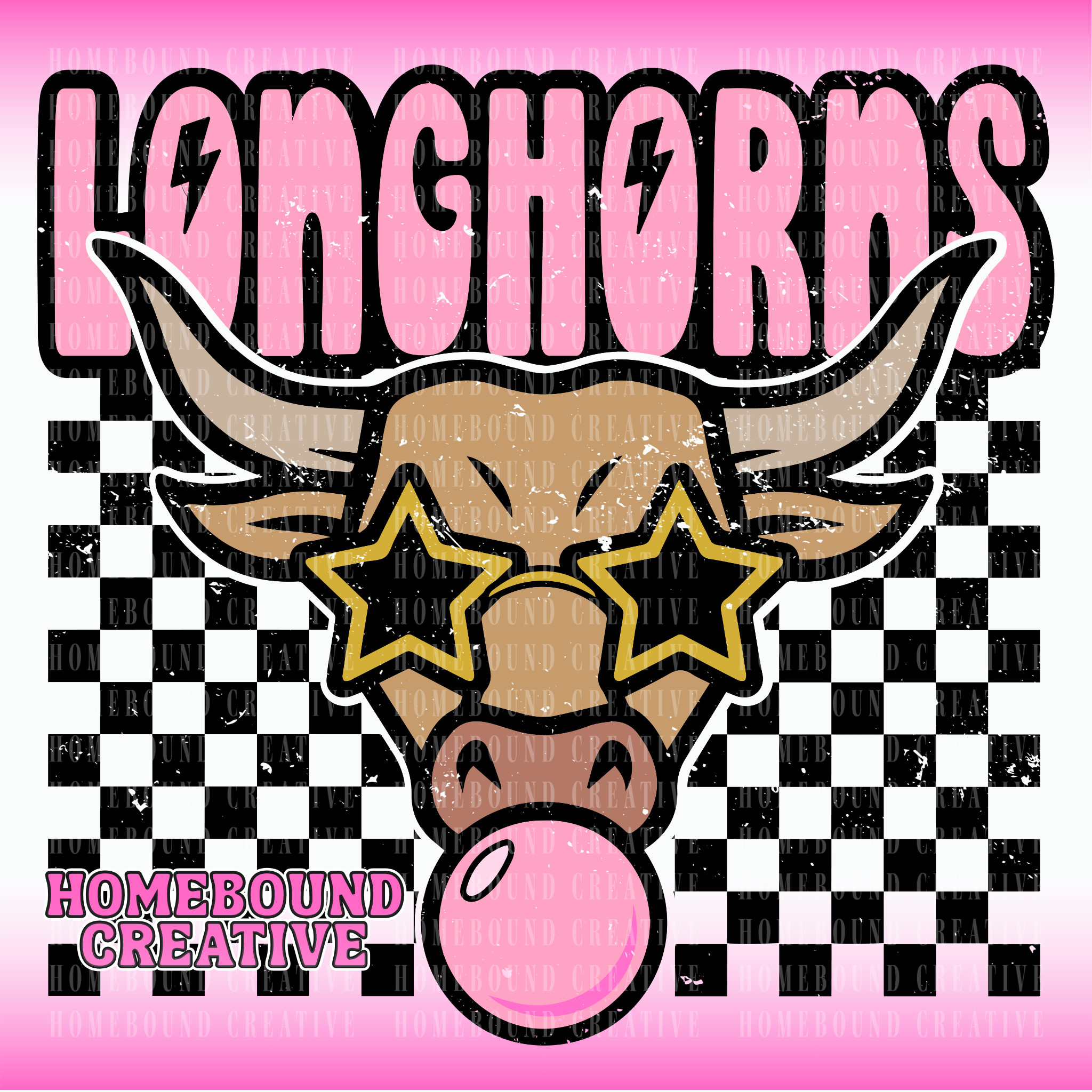 Longhorns Pink Bubblegum PNG