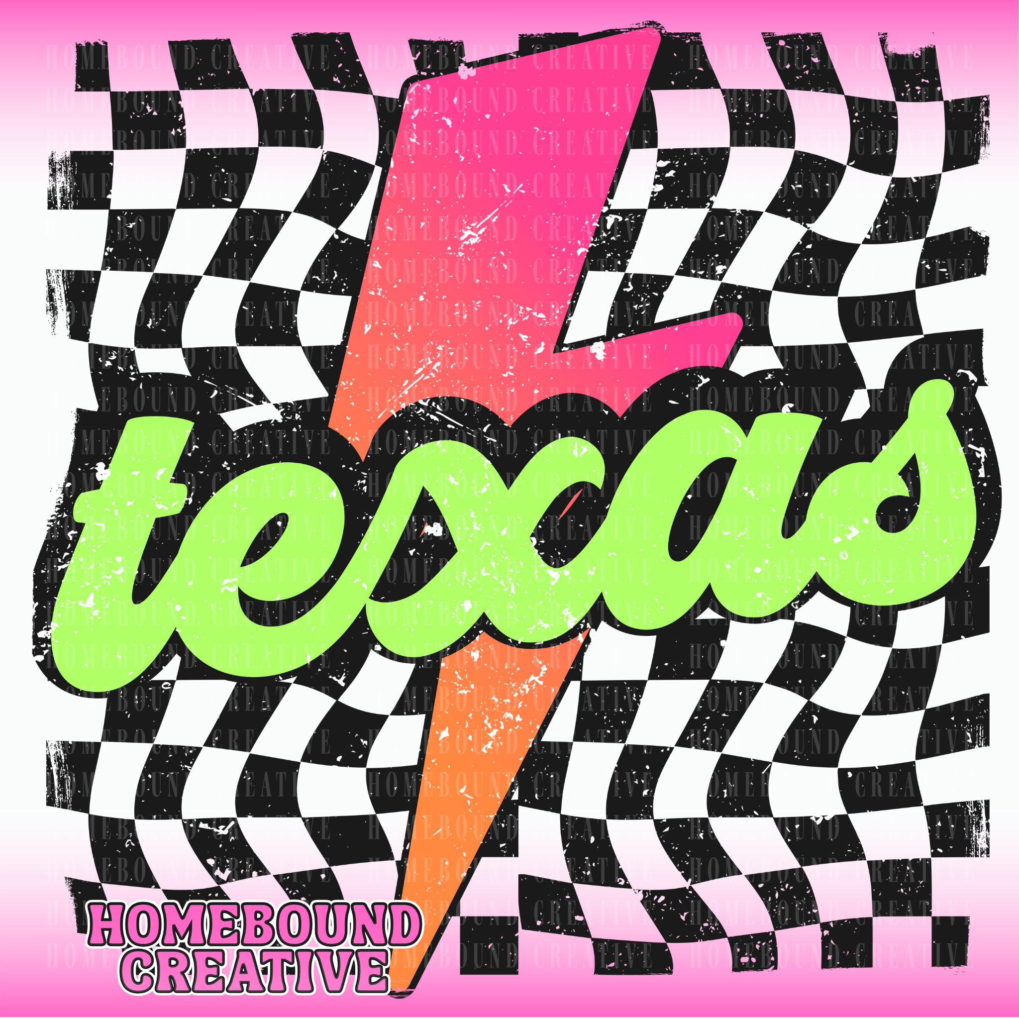 Lightning Texas Checkered PNG