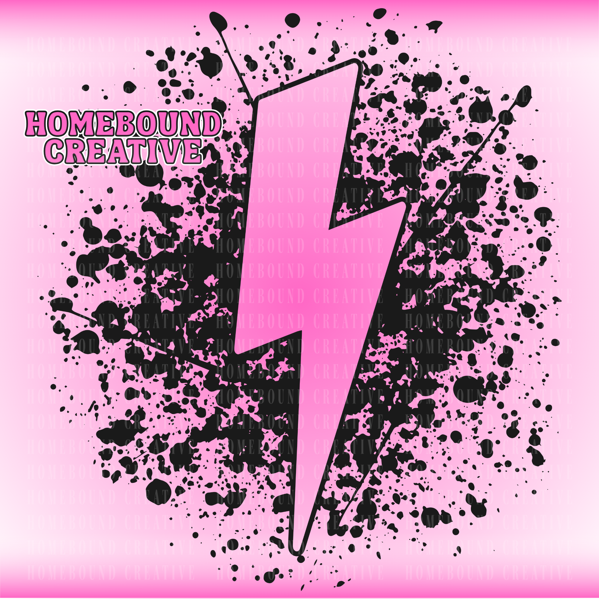 Paint Splatter Lightning PNG