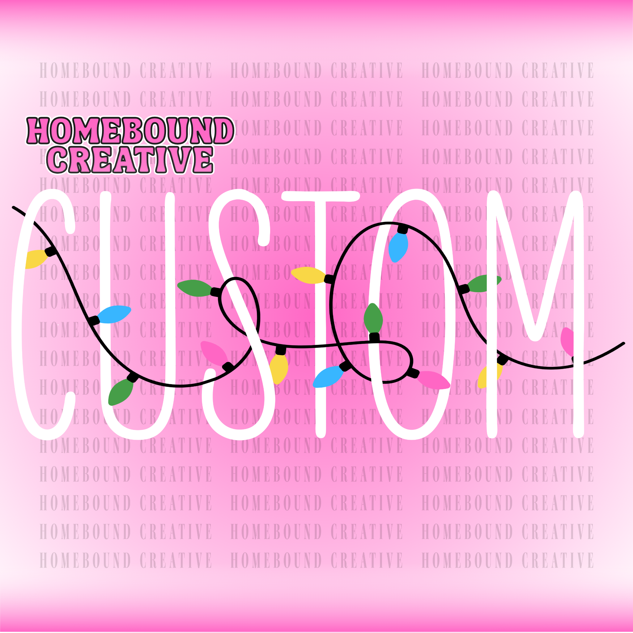 Custom Holiday Lights PNG