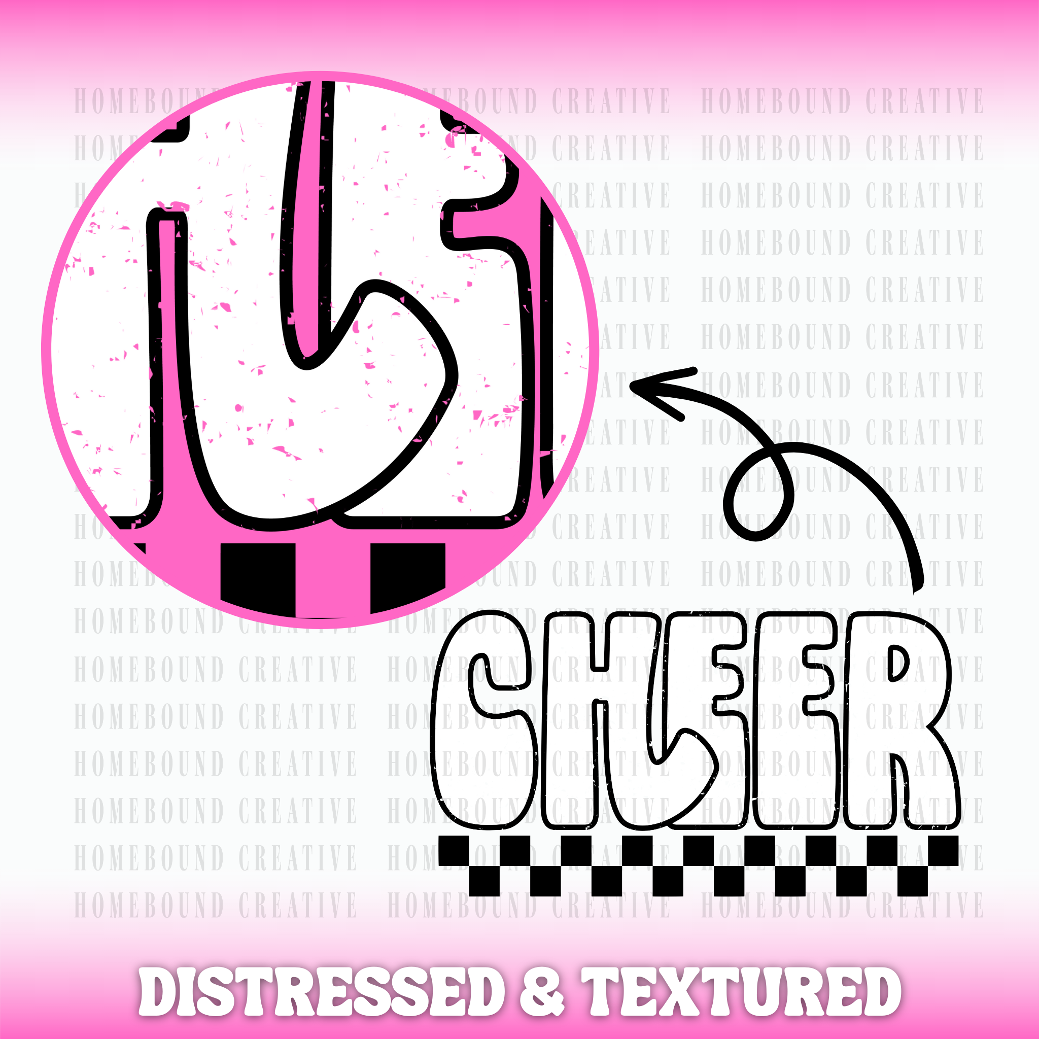 Checkered Cheer PNG