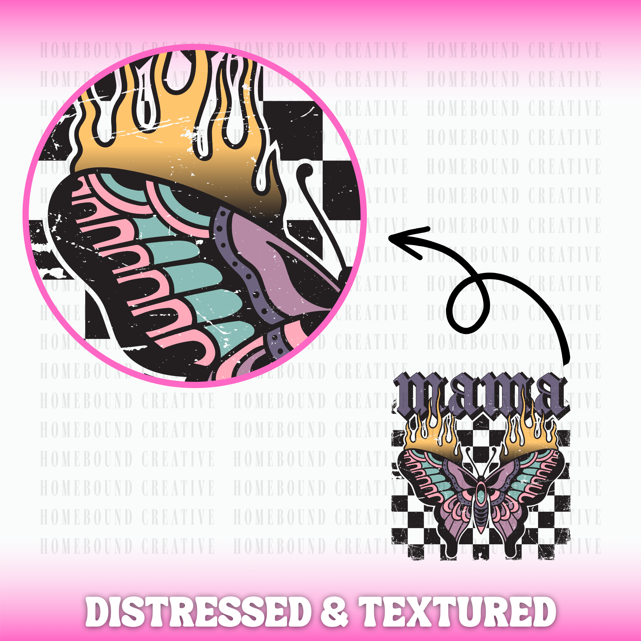 Rock Mama Butterfly PNG