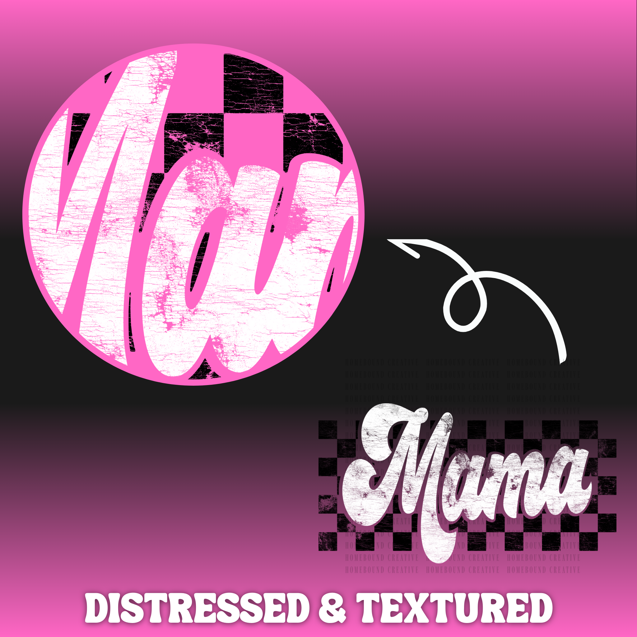 OG Retro Checkered Mama PNG