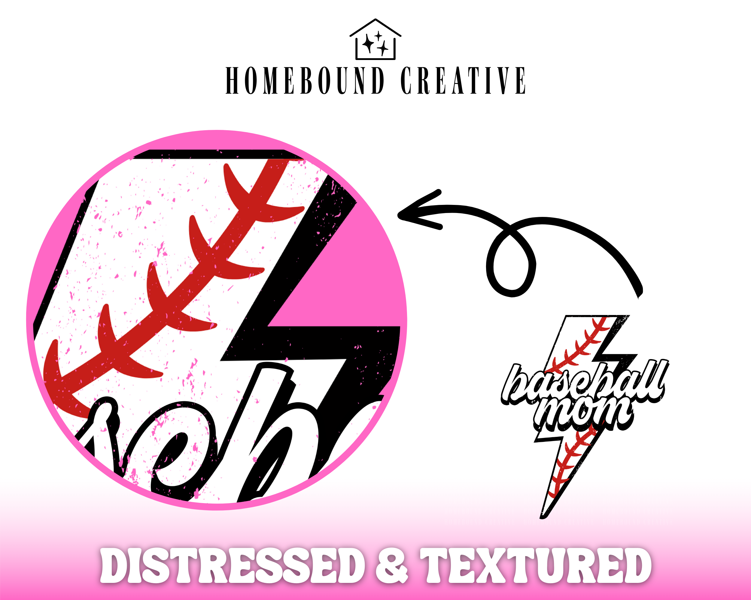 Lightning Baseball Mom PNG