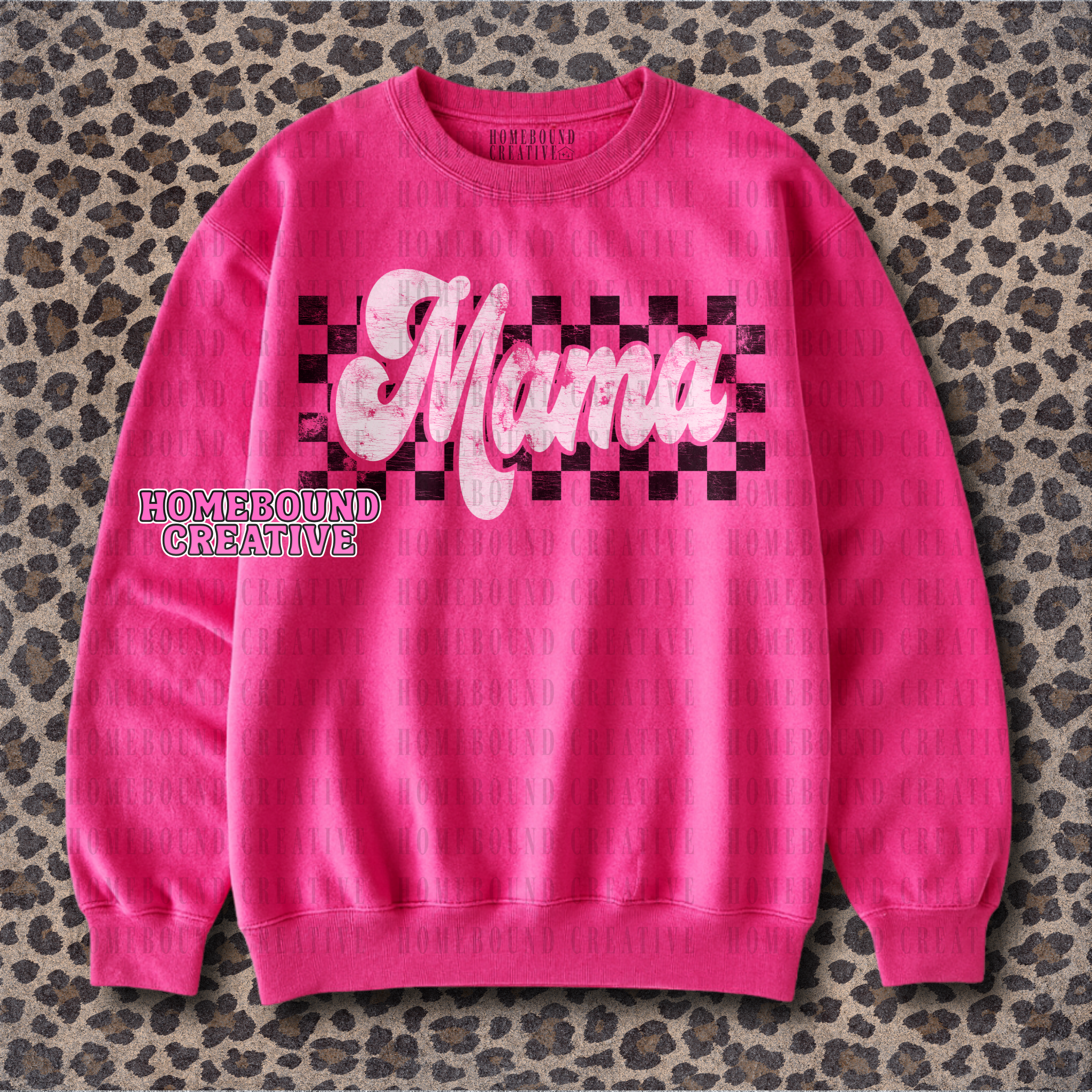 OG Retro Checkered Mama PNG